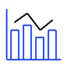 Icon showing a graph chart