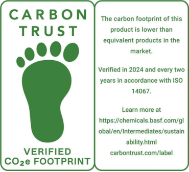 The Carbon Trust verified CO2e footprint label - BASF