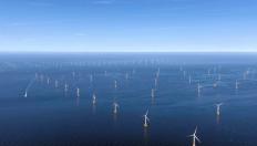 The picture shows two RWE offshore wind farms which will play a role in GloBE, Nordsee Ost in the front and Amrumbank West in the back. The “Kaskasi gap” between them is clearly visible.