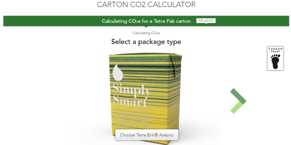 Tetra Pak carbon calculator