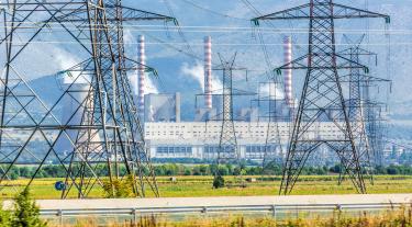 Electric Pylons and combined heat, power plant, electrical station