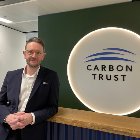 Chris Stark in the Carbon Trust office