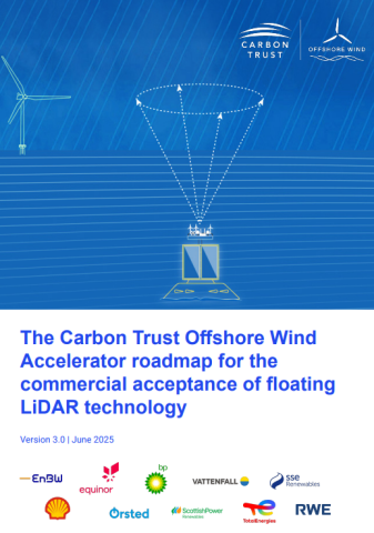 Report cover - Offshore Wind Accelerator LiDAR report