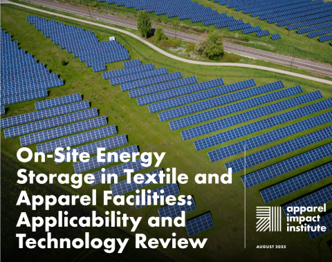 On-site energy storage in textile and apparel facilities