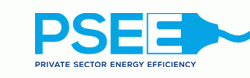 PSEE logo - P, S, E and E together, E looks like a plug