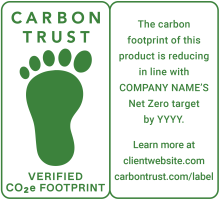 Verified net zero footprint label