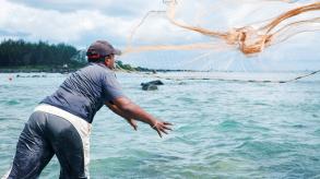Fisherman in Mauritius